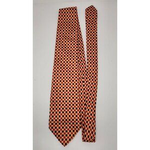 57" 100% Silk Orange Hugo Boss Tie Made In Italy